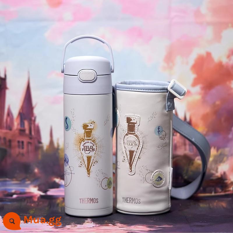 Bình giữ nhiệt hàng đầu của cửa hàng trẻ em sippy cup cốc nước cách nhiệt dành cho trường học cốc uống nước trực tiếp di động đặc biệt Kuromi - Tay áo cốc Fulingji Blue (500ml) [Cốc uống trực tiếp]