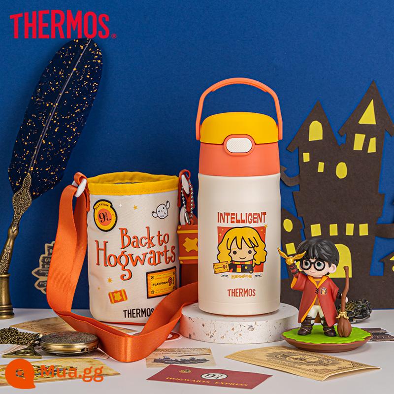 [Flagship Store] Bình Giữ Nhiệt Harry Potter Bình Giữ Nhiệt Trẻ Em Ống Hút Uống Trực Tiếp Cốc Nước Cho Học Sinh Cho Trường Học 316L - Cốc tập uống Hermione màu vàng (350mL) (bao gồm cả nắp cốc)