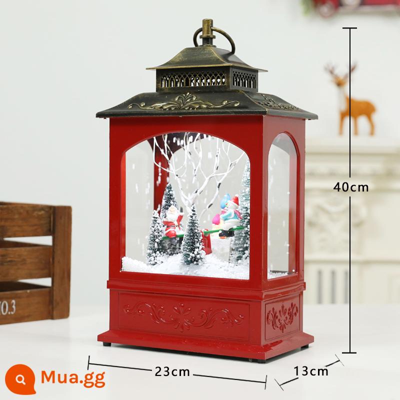 Trang trí Giáng sinh Nhạc điện nổi Đèn đường tuyết dưới Snow Lantern Mua sắm trung tâm mua sắm sảnh - Đèn lồng phong cách cổ điển màu hạt dẻ bập bênh