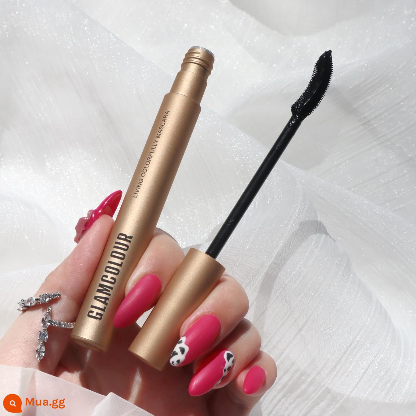 【2 chiếc 9.9】 Mascara nhiều màu, dạng mảnh, cong, không thấm nước, không lem, lâu trôi, không trang điểm, đầu cọ dày và mịn - Ống vàng nhỏ xoăn (01# đen)