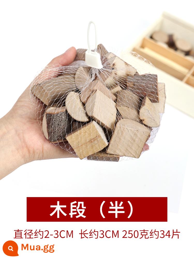 Nhánh thân trang trí lớp mẫu giáo chất liệu tạo vòng nón thông chết tự nhiên nhánh bó hoa DIY handmade sáng tạo tranh khúc gỗ - Phần gỗ hạt dẻ nhẹ (nửa)