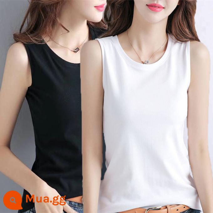 100% cotton áo khoác mùa hè của phụ nữ áo khoác ngoài kích thước lớn rời che bụng màu trắng treo phù hợp với áo không tay thích hợp - màu đen + trắng