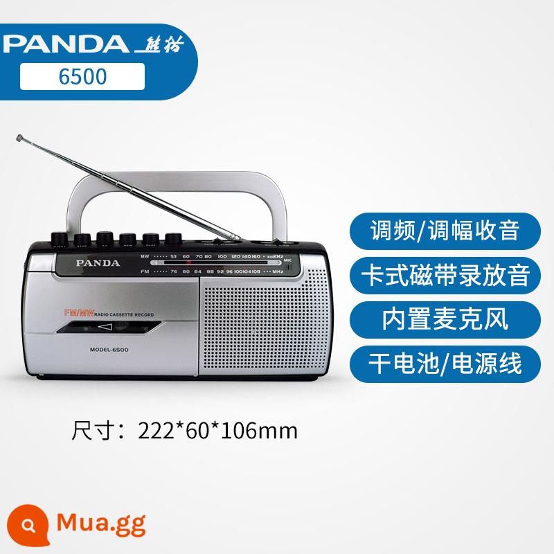 Panda 6502 Máy nghe nhạc Walkman băng ghi âm kiểu cũ hoài cổ ghi âm băng cassette phát một lần đài phát thanh âm thanh - Phiên bản tiêu chuẩn màu bạc 6500 [bao gồm dây nguồn]