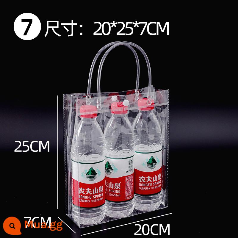 Túi xách trong suốt bằng nhựa PVC cầm tay tùy chỉnh sáu một túi quà tặng ngày của trẻ em quà tặng với túi đóng gói quà tặng - Chiều dài 20 * Chiều cao 25 ​​* Chiều rộng cạnh 7cm