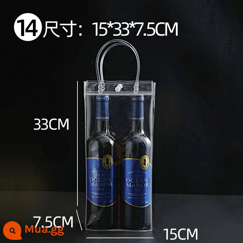 Túi xách trong suốt bằng nhựa PVC cầm tay tùy chỉnh sáu một túi quà tặng ngày của trẻ em quà tặng với túi đóng gói quà tặng - Chiều dài 15 * Chiều cao 33 * Chiều rộng cạnh 7,5cm