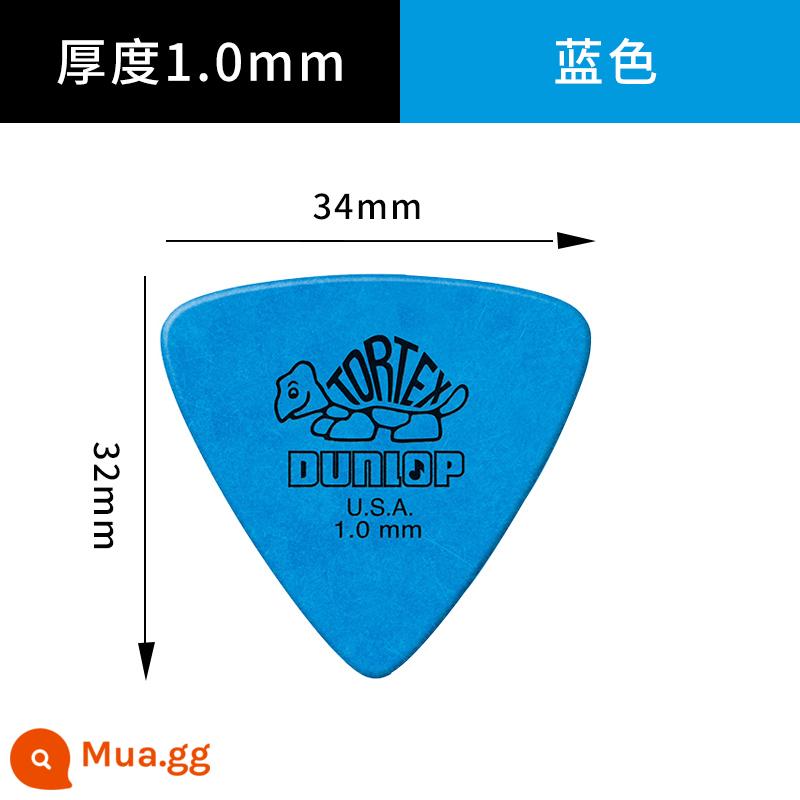 Dunlop Dunlop Tortex Triangle 431R tam giác lớn rùa nhỏ picks guitar mờ - Màu xanh 1.0mm