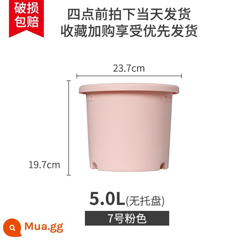 IRISDeepot Bắc Âu điều khiển đơn giản gốc nhựa gallon nồi hoa hồng tú cầu vàng Ge Alice chậu hoa nhựa - Số 7 màu hồng