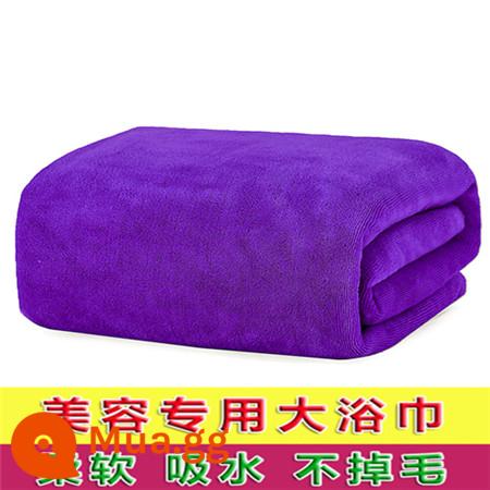 Người đẹp Bath tắm Massage nhà Giường nữ đứng -Bed Bed Tăng đặc biệt về tốc độ hấp thụ nước bông không có tóc không khô - dày màu tím đậm