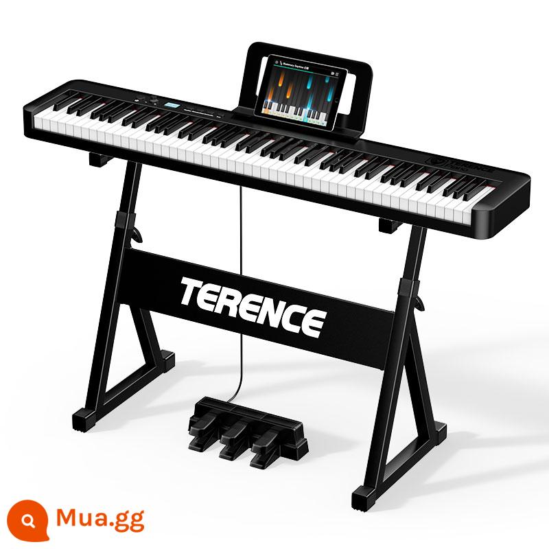 Đàn Piano Điện Tử Cầm Tay Terence Búa Nặng 88 Phím Người Lớn Trẻ Em Mới Bắt Đầu Tại Nhà Giáo Viên Mẫu Giáo Thi Chứng Chỉ Đàn Piano Điện Tử - Không gian sâu + ba bàn đạp + giá đỡ đàn piano nguyên bản có thể nâng lên