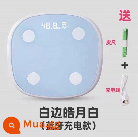 Thích hợp cho quy mô HUAWEI Quy mô giảm béo chính xác hộ gia đình kẹo giảm béo nhỏ Sạc quy mô mỡ cơ thể với Apple - Mô hình sạc APP Haoyuebai