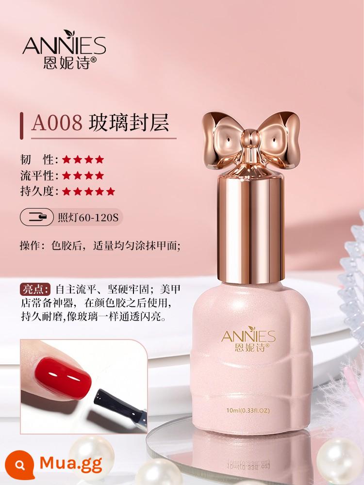 Ennis chai bạc keo sơn móng tay nail salon đế đặc biệt keo niêm phong bộ gia cố cường lực mờ lớp dấu nở keo - vàng nhạt