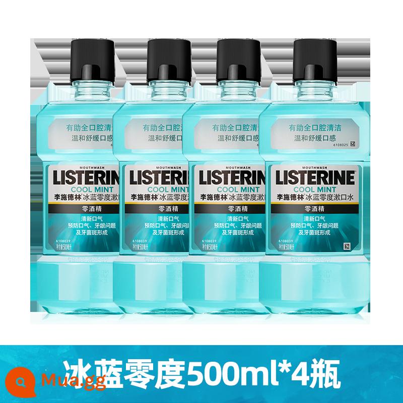 [Tự vận hành] Nước Súc Miệng Khử Mùi Diệt Khuẩn Listerine Hương Thơm Dài Lâu Xách Tay Cho Nam 500ml*4 - Nước súc miệng Listerine Zero 500ml*4