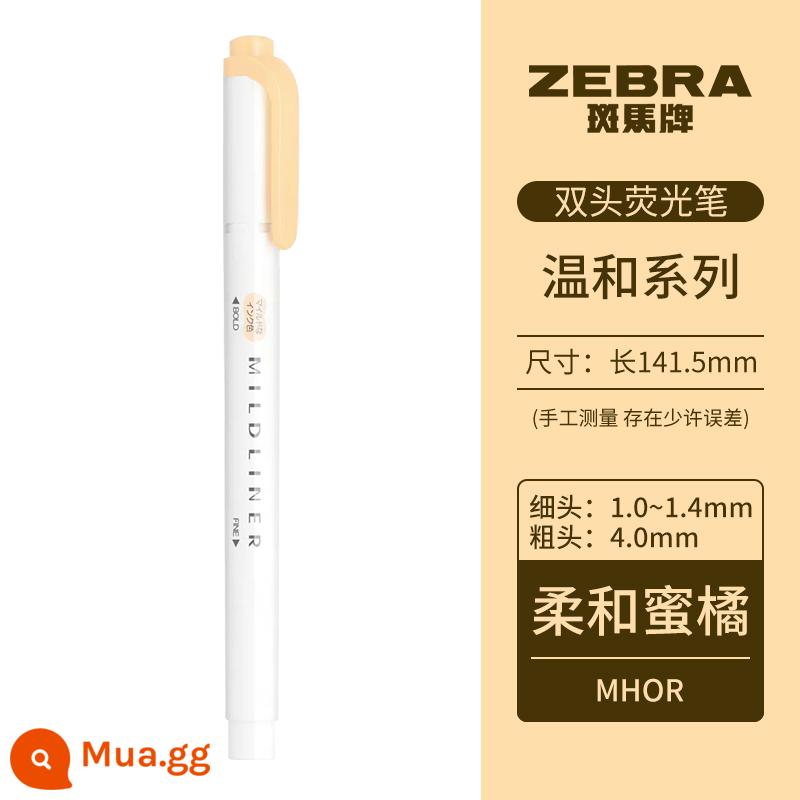 [Tự vận hành] Bút dạ quang mềm hai đầu dòng Mildliner dòng Zebra (ZEBRA) bút đánh dấu dòng đơn sắc bút đánh dấu học sinh WKT7 - Quýt mềm/MHOR