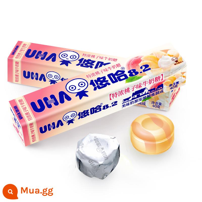 [Tự vận hành] UHA UHA Đường Sữa Đặc 40g Kẹo Matcha Sữa Dâu Nhập Khẩu 10 Cái - Hương đào 40g (10 miếng)