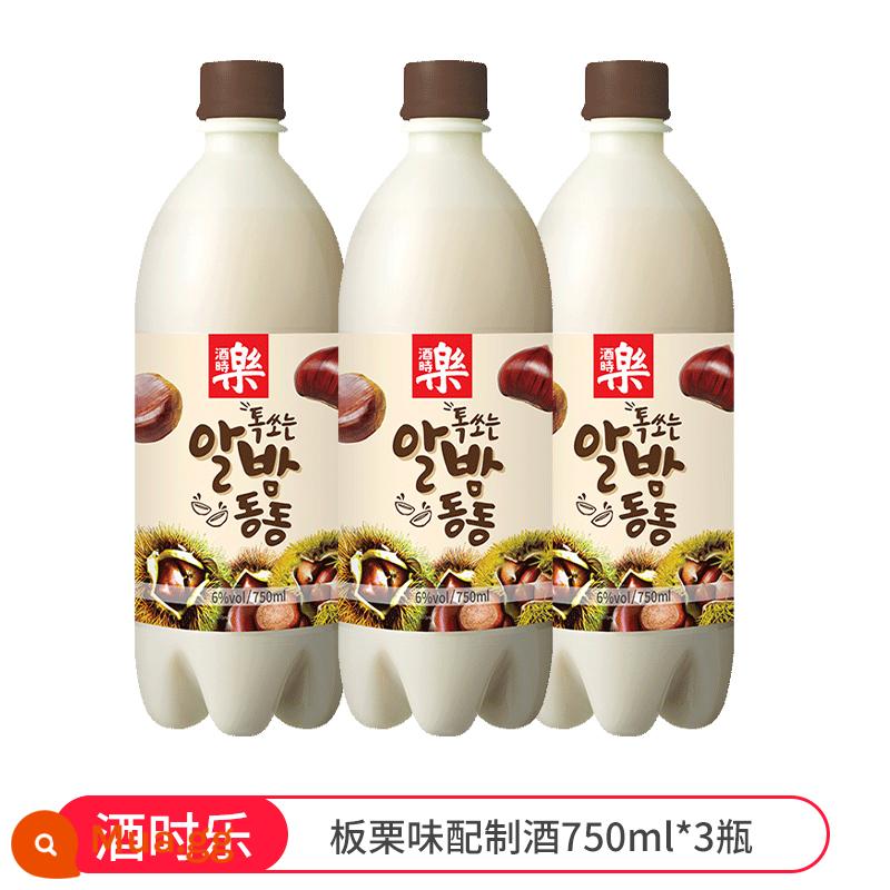 [Tự vận hành] Rượu nhập khẩu Hàn Quốc Rượu gạo nguyên bản Shile 750ml Rượu mùi gạo nếp Makli Yanbian Hàn Quốc - Rượu hương hạt dẻ 750ml*3 chai