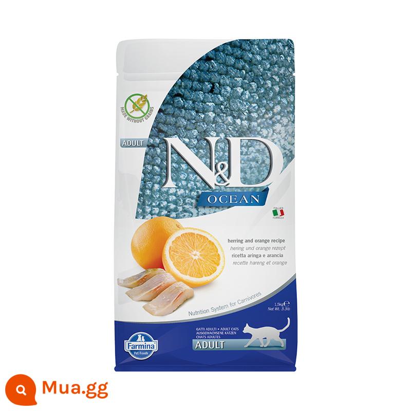 [Tự vận hành] Thức ăn cho mèo Farmina cá trích cam ngọt lựu gà thịt cừu quả việt quất bảo vệ đường tiêu hóa thức ăn cho mèo trưởng thành 1.5kg - Thức Ăn Cho Mèo Trưởng Thành Màu Cam Ngọt Herring 1.5kg