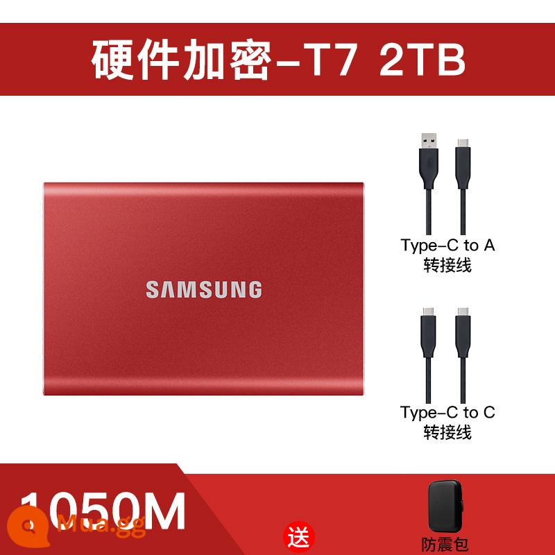 [Tự vận hành] Ổ cứng di động Samsung T7 Shield 4T ổ cứng thể rắn tốc độ cao dung lượng lớn SSD mã hóa bên ngoài - Màu đỏ sao Hỏa cổ điển 2T