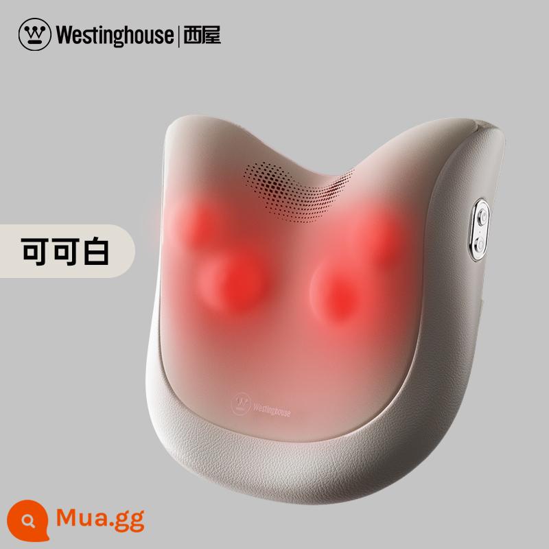 [Tự vận hành] Máy mát xa eo Westinghouse BX3 Đệm lưng cột sống cổ massage gối vai cơ hình thang - ca cao trắng