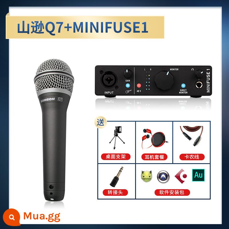 Người Mỹ SAMSON Shanson Q7 micrô vòng tròn di chuyển micrô Behringer um2 đặt Q8X ghi âm bài hát trực tiếp K - Q7+Cầu chì nhỏ 1