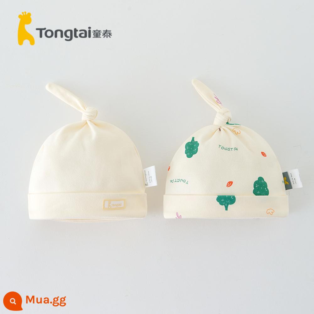 Tongtai mùa xuân và mùa hè 0-3 tháng bé sơ sinh nam và nữ bé nhẹ và mỏng nắp lốp bảo vệ thóp mụn nắp 2 cái - rừng mơ