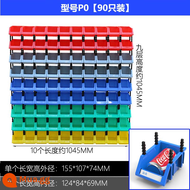 Kệ siêu thị trưng bày giá trưng bày xiên hộp trưng bày cửa sổ trưng bày hàng hóa sàn tủ trưng bày kết hợp miễn phí - Xanh P0 nguyên mảnh xanh (90 miếng)