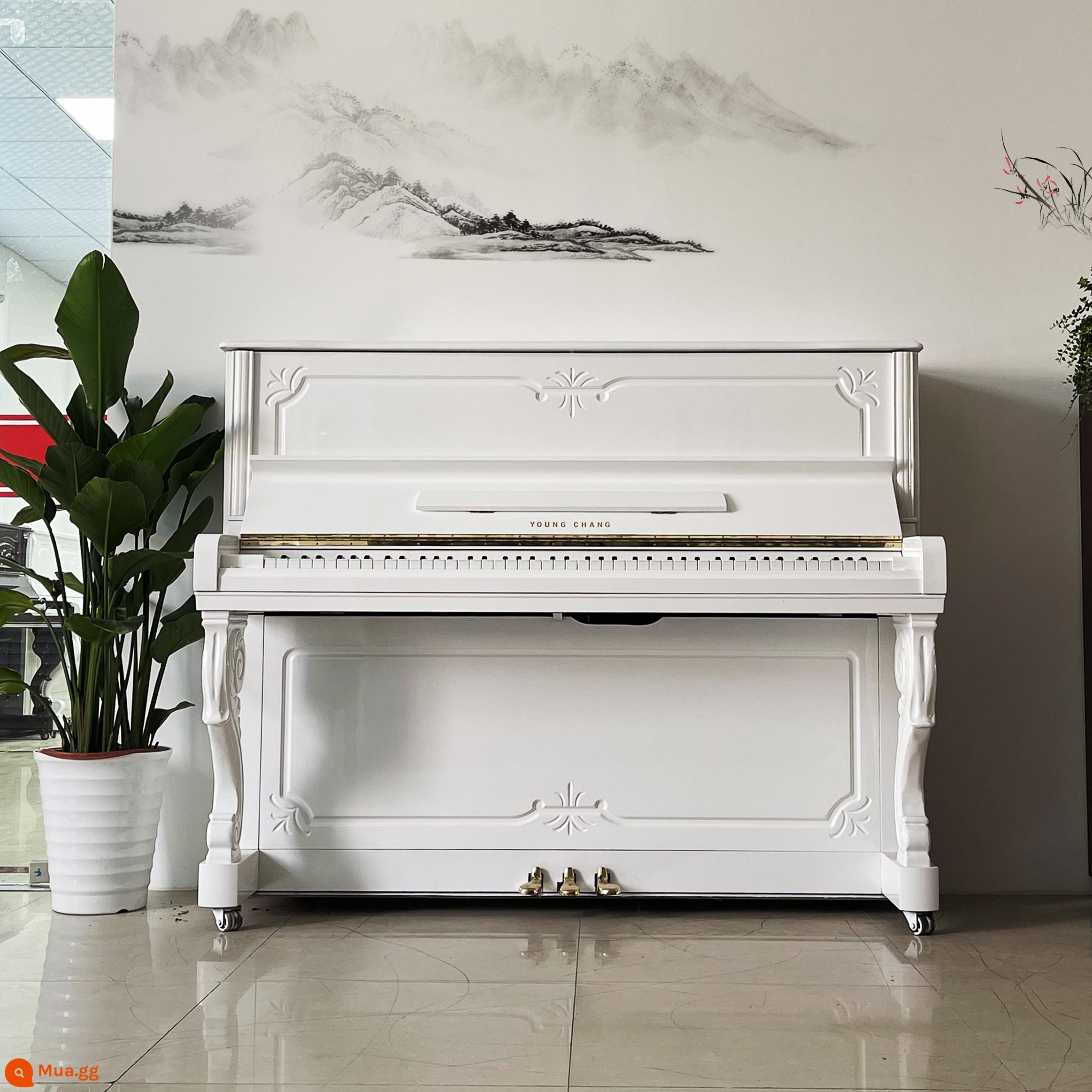 Nhập khẩu ban đầu đàn piano dọc cũ dành cho người mới bắt đầu Yingchang Hàn Quốc hiệu suất chuyên nghiệp cao cấp hiện đại âm thanh tốt 121FBX - FBX màu trắng ngọc trai