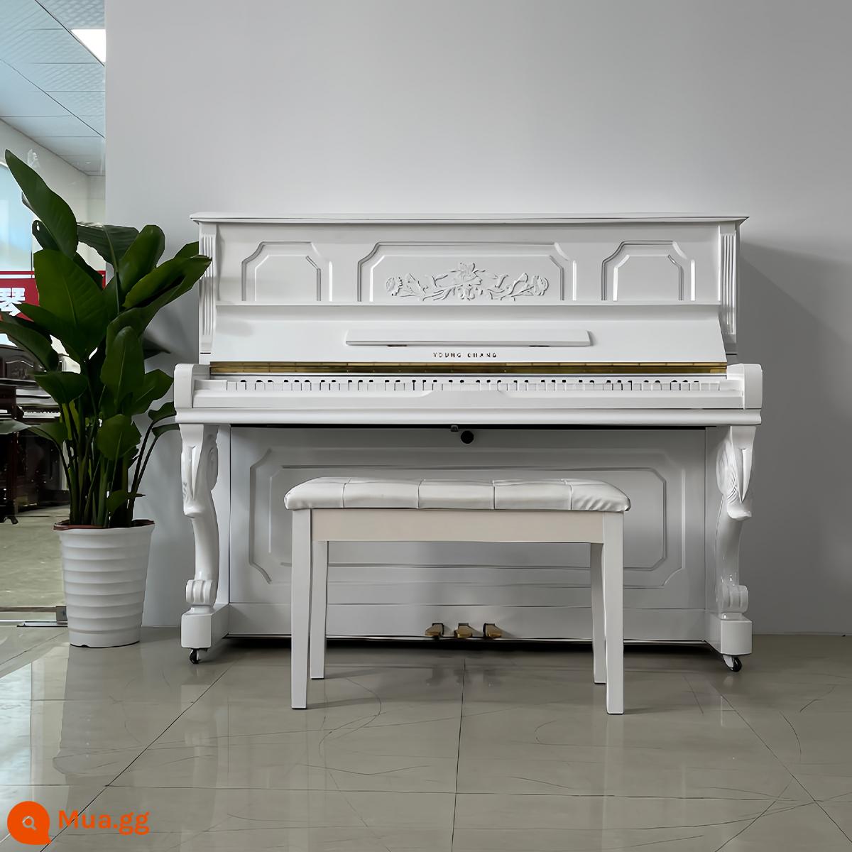 Nhập khẩu ban đầu Yingchang U121 người chơi chuyên nghiệp dành cho người lớn piano đã qua sử dụng bài kiểm tra thực hành dành cho người mới bắt đầu - Yingchang U121FE màu trắng