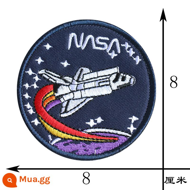 NASA Thêu Khóa Dán Băng Quân Đội Quạt Cấp Vai Quần Áo Ba Lô Huy Hiệu Cơ Quan Vũ Trụ Hoa Kỳ Nút Miếng Dán Chuyến Bay Vũ Trụ - nền màu xanh của NASA