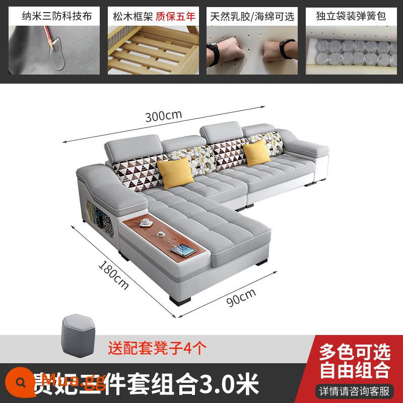 2023 Vải Mới Ghế Sofa Phòng Khách Cotton Và Vải Lanh Hiện Đại Đơn Giản Royal Concubine Daping Số Bắc Âu Công Nghệ Có Thể Tháo Rời Và Có Thể Giặt Vải - Bộ ba món dài 3m [có ghế đẩu] [có nhiều màu]