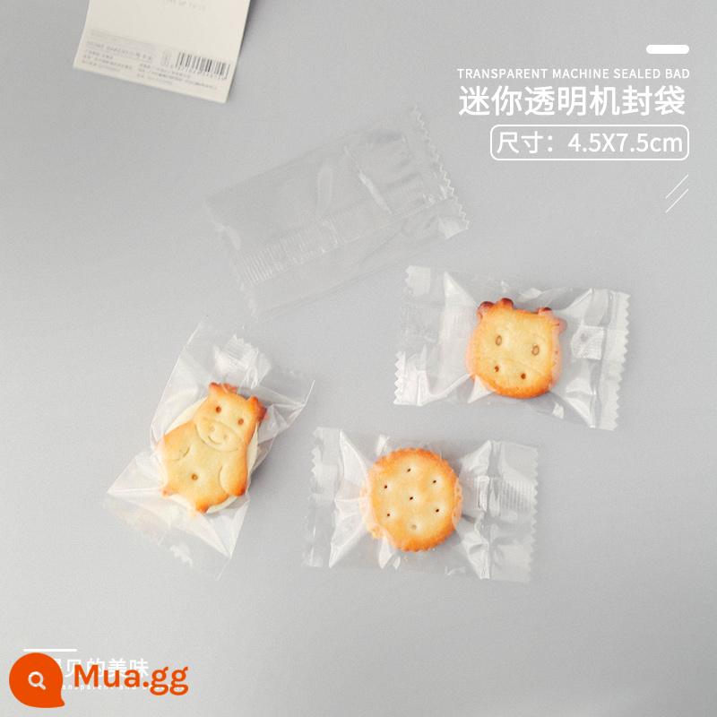 Gạo nếp thuyền bao bì túi bông tuyết nướng giòn vỏ bánh caramel hạnh nhân thuyền bánh niêm phong hộp lớn túi bánh quy tự niêm phong - Túi hàn kín mini màu vàng huỳnh quang, 100 chiếc