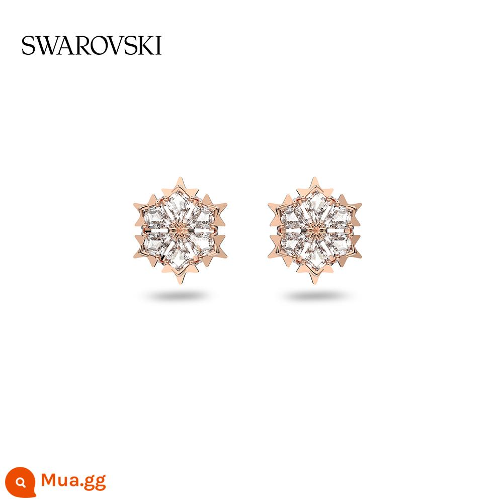 Bông tai Swarovski MAGIC Bông tai nữ Bông tai phong cách bông tuyết mùa thu đông - mạ vàng hồng