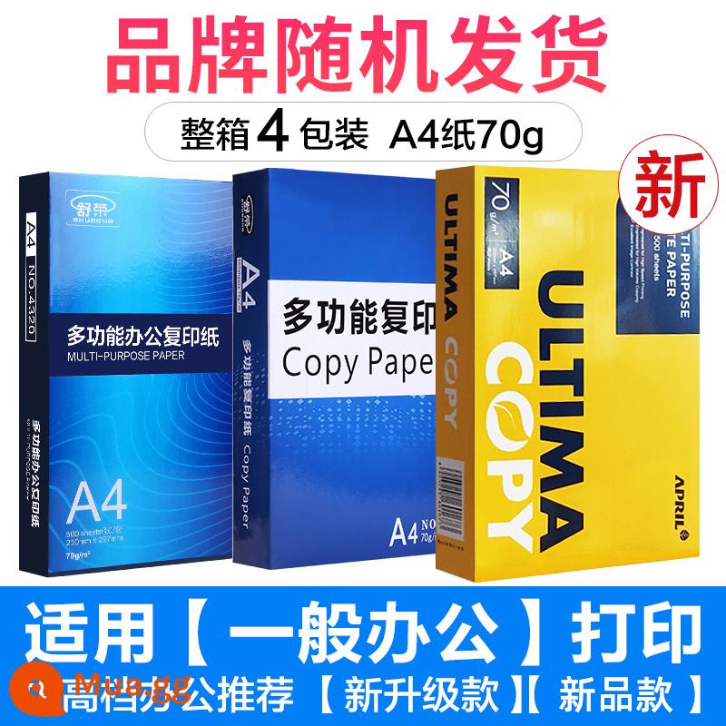 Giấy in Shu Rong A4 giấy photocopy giấy trắng 70g cả hộp 5 bao bì Giấy A4 500 tờ giấy in a4 80g giấy văn phòng a4 giấy nháp miễn phí bưu phí sinh viên sử dụng giấy photocopy giấy A4 bán buôn cả hộp - [Khuyến mãi có giới hạn Thương hiệu ngẫu nhiên] A4-70g 4 gói trong một hộp