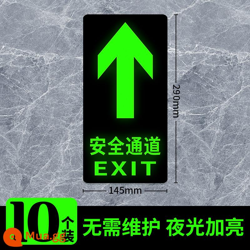 Biển báo thoát hiểm an toàn, biển báo cháy, biển chỉ dẫn, biển chỉ dẫn, dán thoát hiểm an toàn, tự phát sáng thoát hiểm, thoát hiểm, dán dạ quang, biển chỉ dẫn, biển cảnh báo lối đi cầu thang, biển phát quang - [Gói 10 miếng] Nhãn dán lối đi thẳng/sàn