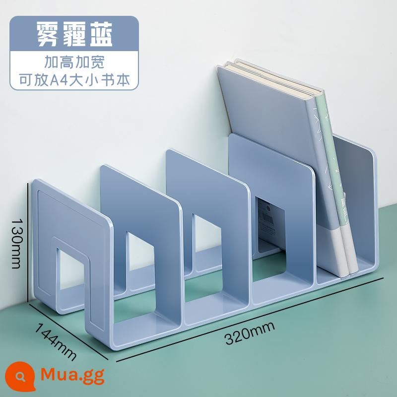 Giá tập tin acrylic lớn dày gấp bốn lần khung tập tin máy tính để bàn giá đỡ hộp lưu trữ tập tin giấy A4 dữ liệu sách lớp lưu trữ giá sách đứng tách cột phân loại hoàn thiện văn phòng vị trí giá đỡ - Khung tài liệu bốn cột/màu xanh lam nhạt [nâng cấp vật liệu/cực dày]*1