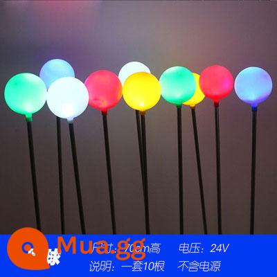 Đèn Led Đom Đóm Lúa Mì Tai Bãi Cỏ Đèn Ngoài Trời Chống Nước Gió Đu Xoay Chiếu Sáng Vuông Đèn Trang Trí Cắm Chôn Đèn - Bộ 10 quả bóng 10CM kèm biến áp