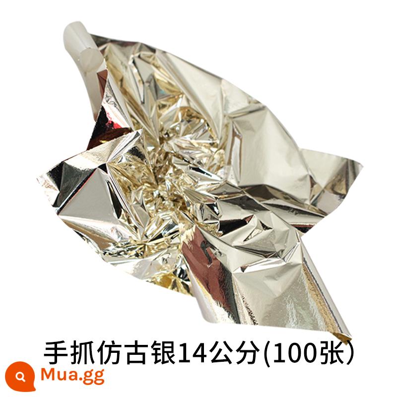 Thương hiệu Yong Foil Giấy vàng Lá giấy vàng Giấy dán phẳng Giấy dán tường vàng Đài Loan Trang trí nội thất Tranh vàng Park Giấy bạch kim vàng 100 tờ - xám nhạt