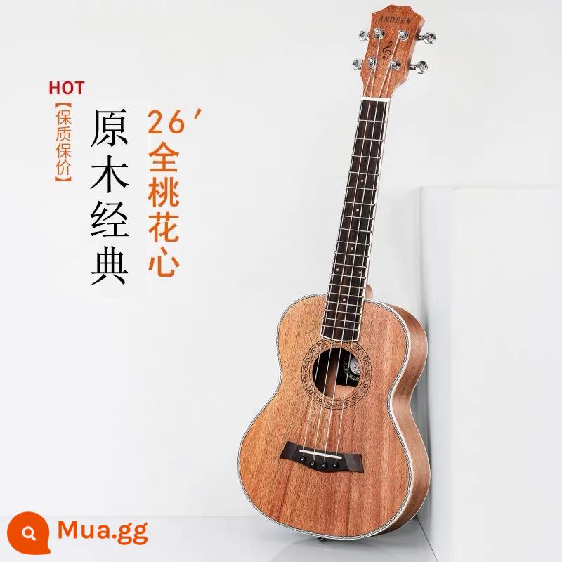 Andrew Ukulele cô gái mới bắt đầu mục nhập bảng đơn 23 inch đàn guitar nhỏ bé trai và trẻ em nhạc cụ Ukulele - Gỗ nhật cổ điển 26 inch