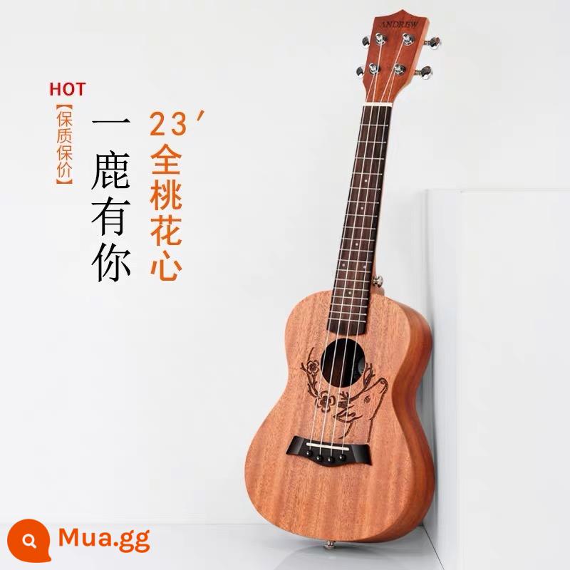 Andrew Ukulele cô gái mới bắt đầu mục nhập bảng đơn 23 inch đàn guitar nhỏ bé trai và trẻ em nhạc cụ Ukulele - Một con nai có bạn 23 inch