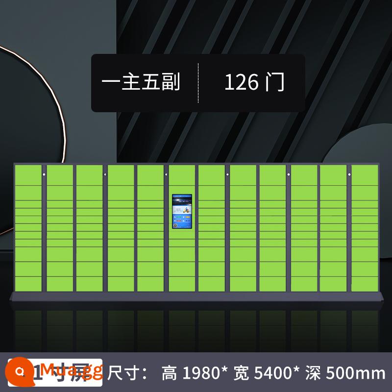 Tủ tốc hành thông minh Trạm cộng đồng Tủ tốc hành Tủ tự nhận Tủ lưu trữ tự phục vụ Tủ lưu trữ trạm tân binh Tủ WeChat - Màn hình 22 inch, 1 chính, 5 phụ, 126 cửa (giao thông tự do)