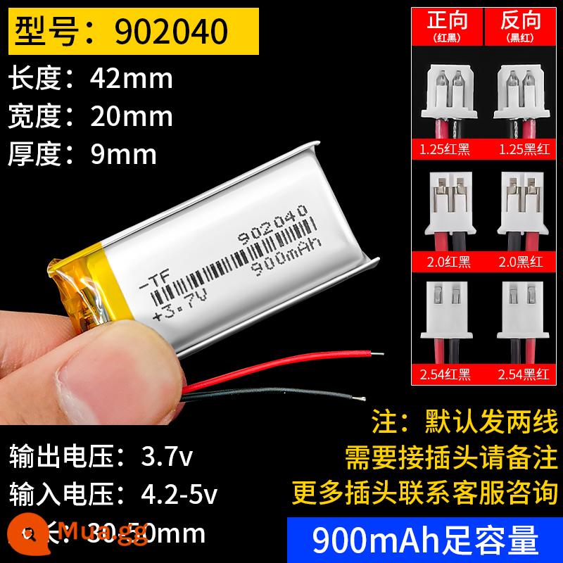 Máy ghi âm lái xe pin lithium 3.7v polymer Tai nghe Bluetooth Lingdu theo dõi áp suất lốp tích hợp pin sạc - 902040/900mA/hai dây