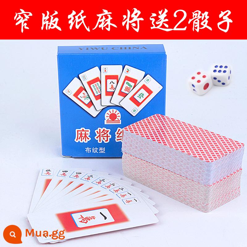 Solitaire mạt chược chơi bài nhựa du lịch mini mạt chược solitaire poker miễn phí 2 xúc xắc miễn phí vận chuyển - Mạt chược giấy hẹp