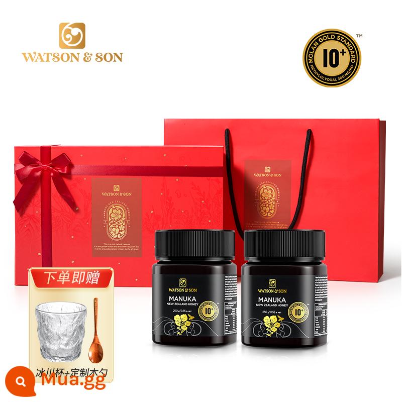 [Hộp quà năm mới] Mật ong manuka nhập khẩu New Zealand Watson 15+250g2 hộp quà tặng mật ong thiên nhiên - 10+250g*2+hộp quà màu đỏ