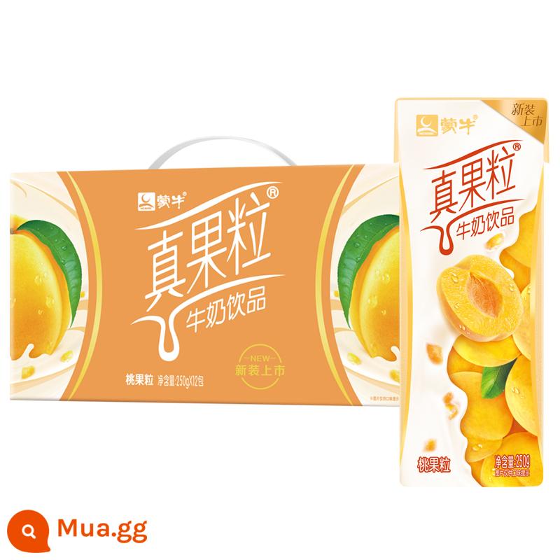 Sữa chua uống April Mengniu real fruit milk 250g*12 hộp nguyên hộp dâu việt quất đào vàng sữa ăn sáng cho học sinh - Hương đào sản xuất tháng 6*1 hộp