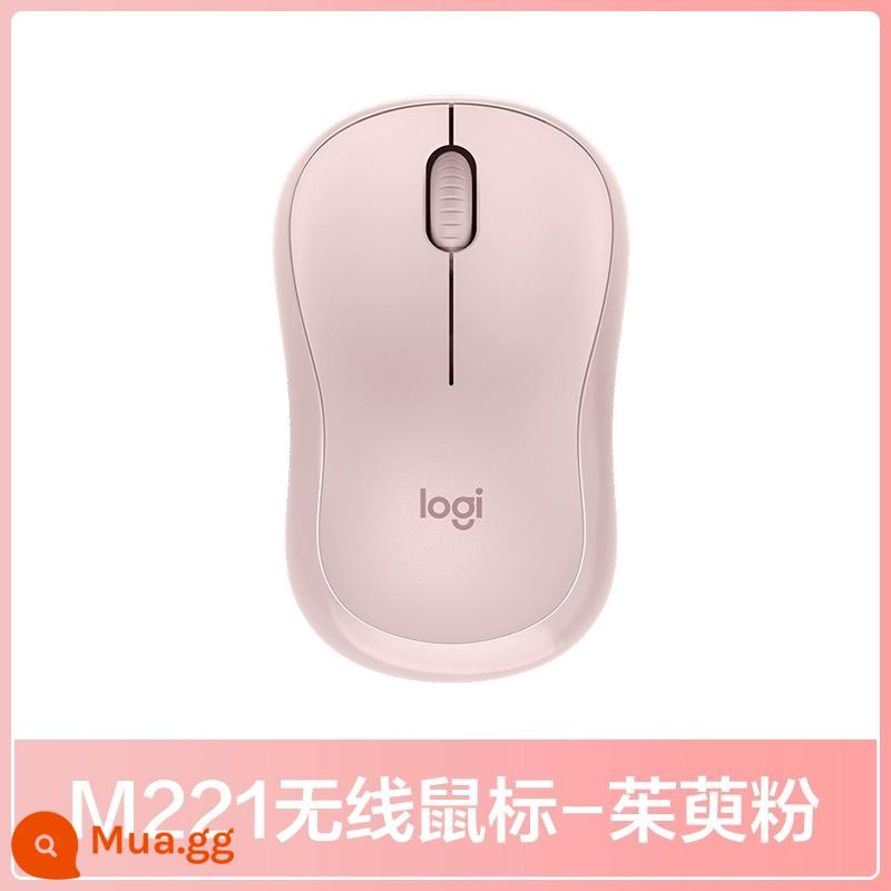 Chuột không dây Logitech M221 tắt tiếng trò chơi văn phòng máy tính xách tay máy tính để bàn cô gái thời trang dễ thương 215 - M221 Bột Cornus officinalis