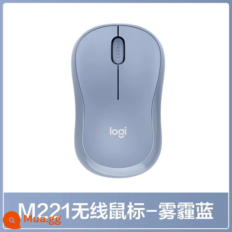 Chuột không dây Logitech M221 tắt tiếng trò chơi văn phòng máy tính xách tay máy tính để bàn cô gái thời trang dễ thương 215 - M221 màu xanh sương mù