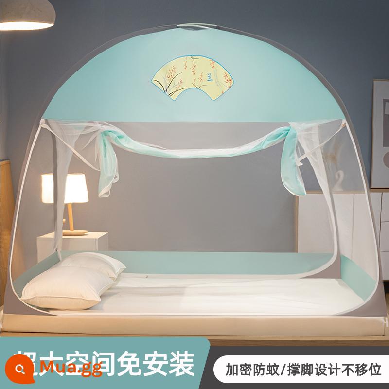 Màn chống muỗi Jieliya miễn phí lắp đặt yurt home phòng ngủ trẻ em chống rơi có thể gập lại 2023 mới cao cấp 223 - Konggu Orchid [Cửa đôi không gian lớn kháng khuẩn và chống rơi]