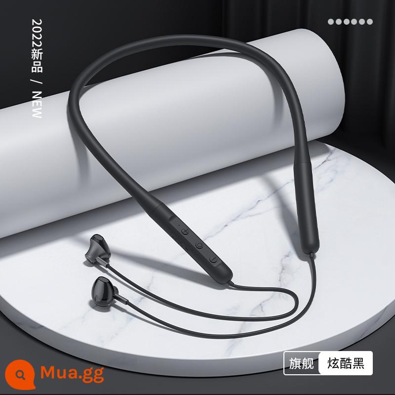 Tai nghe Bluetooth không dây đeo cổ thể thao chạy bộ giảm tiếng ồn chất lượng cao 2023 new 2022 nam và nữ 1438 - Phiên bản độc quyền | Màu đen [Thời lượng pin dài 300 giờ + Chất lượng âm thanh không bị méo tiếng HIFI + màng loa lõi kép]