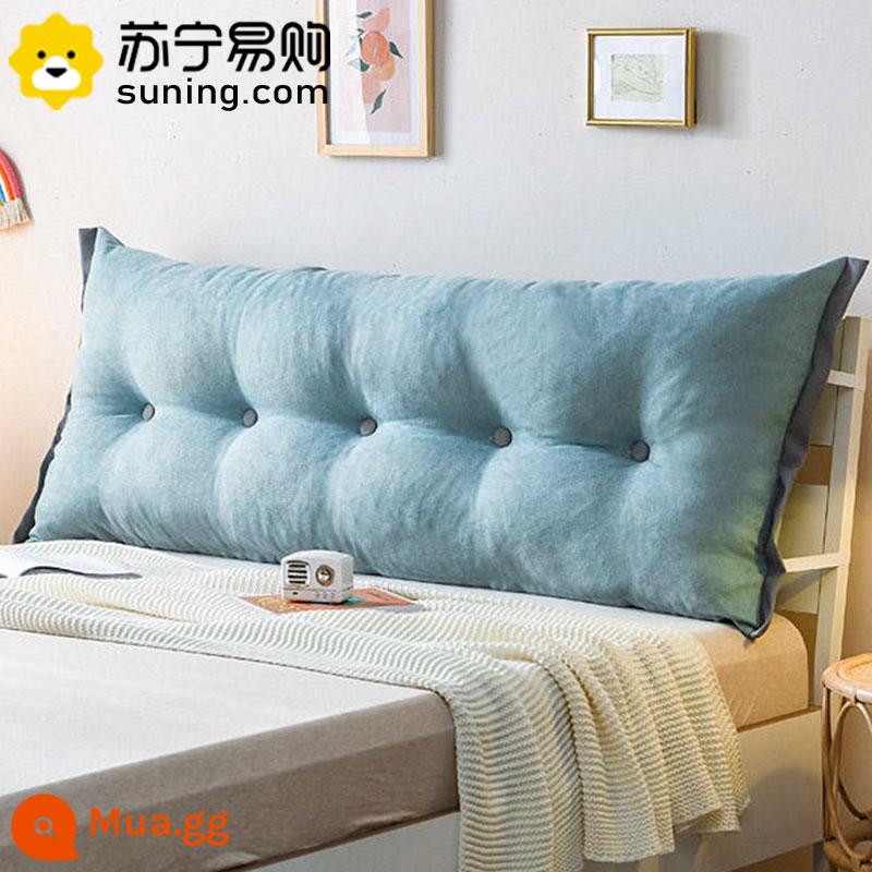 Gối Đệm Đầu Giường Lớn Túi Mềm Lưng Dài Giường Eo Tất Nam Sofa Đôi Gối Ký Túc Xá Mùa Đông 815 - Màu xanh nước biển