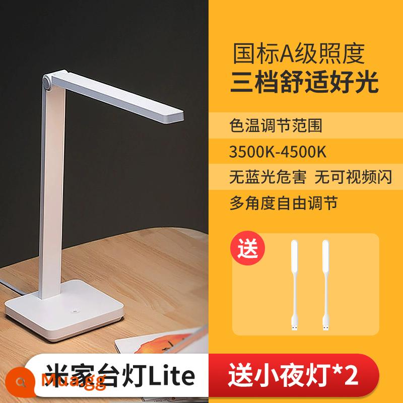 Đèn bàn thông minh Xiaomi Lite học tập bảo vệ mắt ký túc xá sinh viên đại học phòng ngủ cạnh giường ngủ đèn viết và đọc sách 847 - [Đèn ngủ miễn phí*2] Đèn bàn Xiaomi lite khi đặt hàng