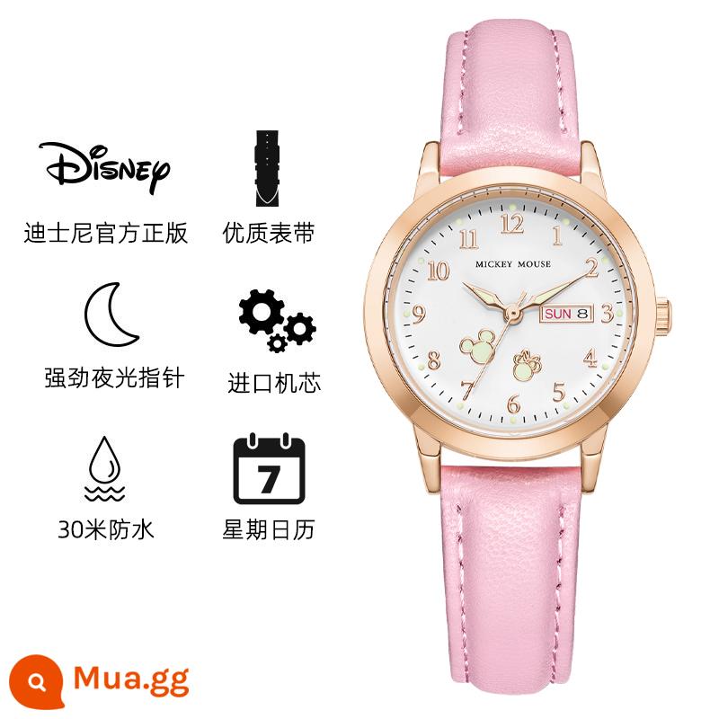 Đồng hồ Disney dành cho trẻ em 2021 New Girls Đồng hồ điện tử đơn giản dành cho nữ sinh tiểu học và trung học cơ sở【462】 - Hồng